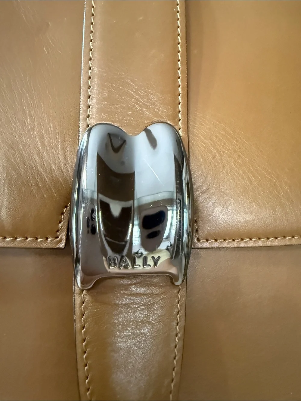 Bally Chestnut Leather Crossbody Bag